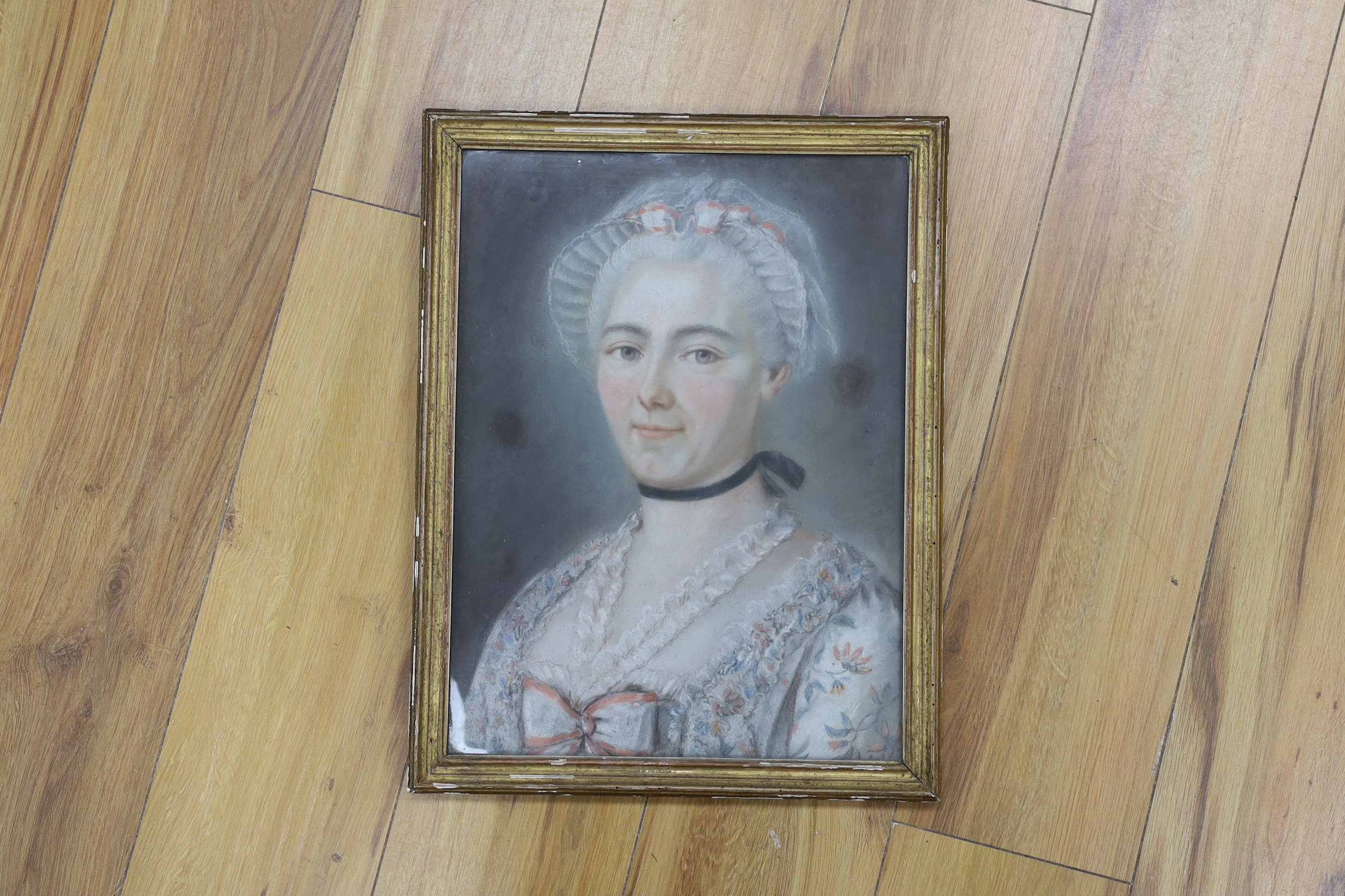 Late 18th century French School, pastel, Portrait of a lady, 40 x 29cm